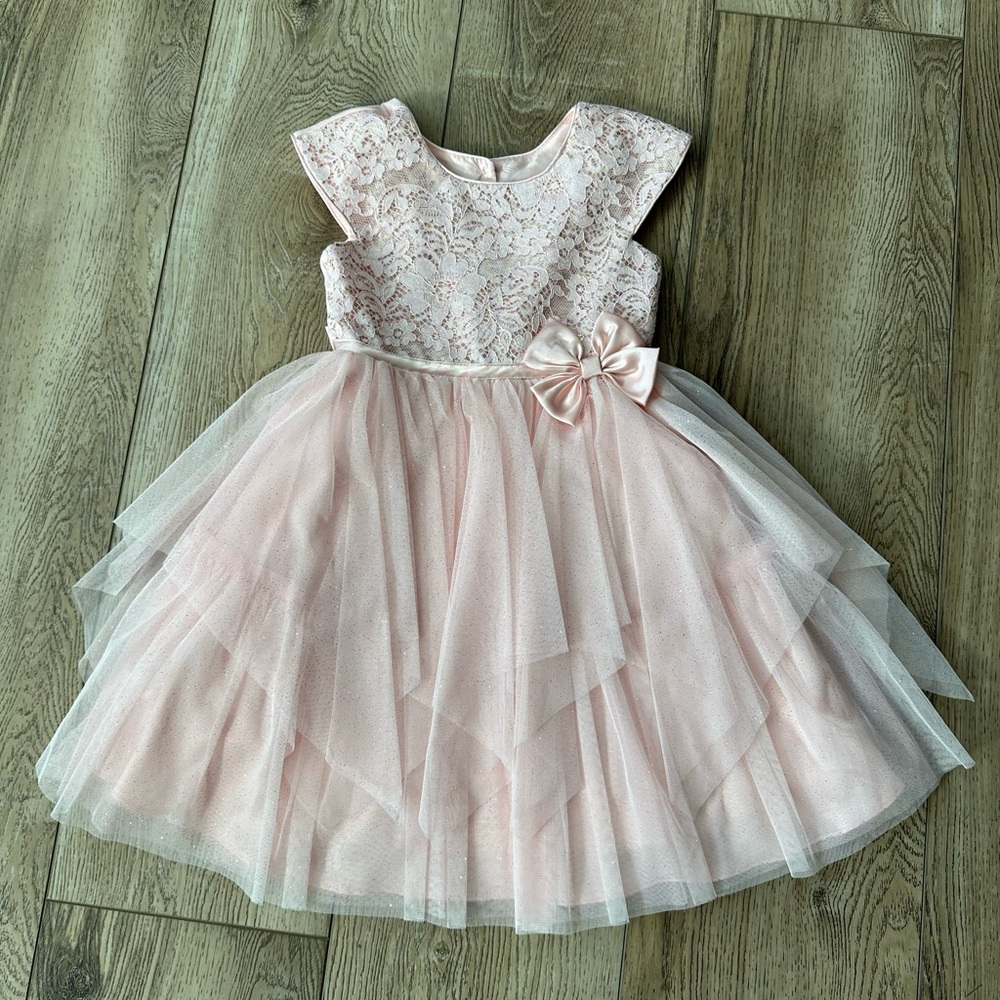 Girls blush pink dress